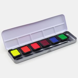 Aquarelle Finetec Premium - 6 godets - Couleurs néon