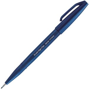 Feutre Pinceau Brush Sign Pen Pentel - bleu-noir