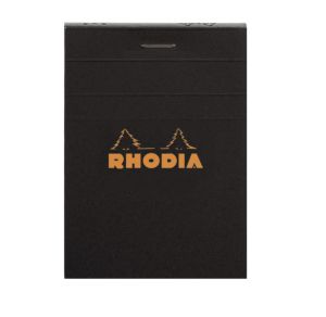 Bloc-Notes Rhodia black n°11 - 7,4x10,5 cm - 80 feuilles - petits carreaux