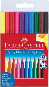 Pochette de 10 Feutres grip Faber-Castell