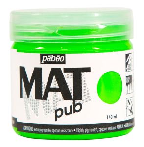 Peinture Acrylique Mat Pub Pébéo - 140 ml - Vert fluo