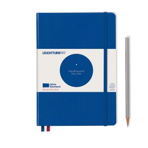 Carnet Leuchtturm rigide - 14,5x21 cm - Bauhaus bleu - Pointillés