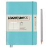 Carnet Leuchtturm Souple - 14,5x21cm - Aquamarine - Ligné