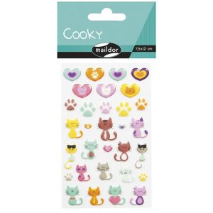 Stickers Cooky Maildor - chats/coeur