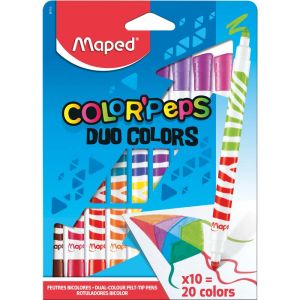10 Feutres Maped duo colors