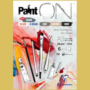 Bloc paint'ON Clairefontaine - 24 feuilles - A3 -  250g
