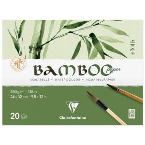 Bloc Papier Aquarelle Bamboo Clairefontaine - 24x32 cm - 250g/m²