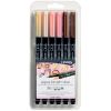 6 Feutres Lyra Aqua Brush Duo - couleurs chair